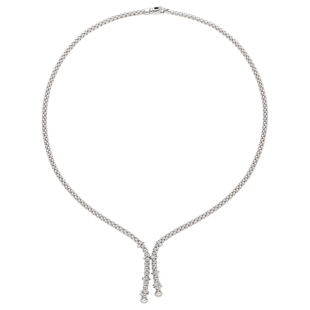 Prima Lariat necklace with diamonds