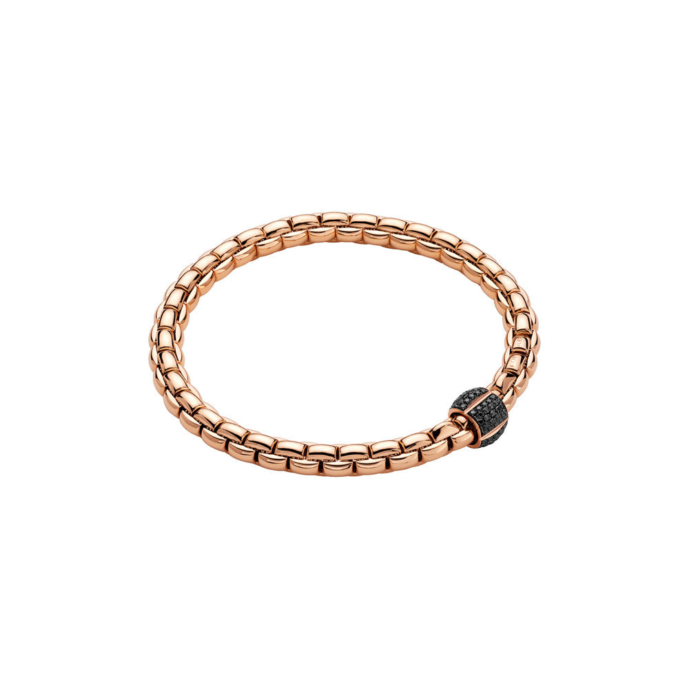 Bracelet Eka Flex'it avec pavé de diamants noirs 6.4mm