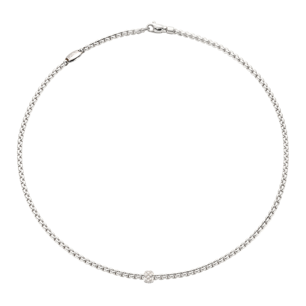 Eka Necklace with diamond pavé