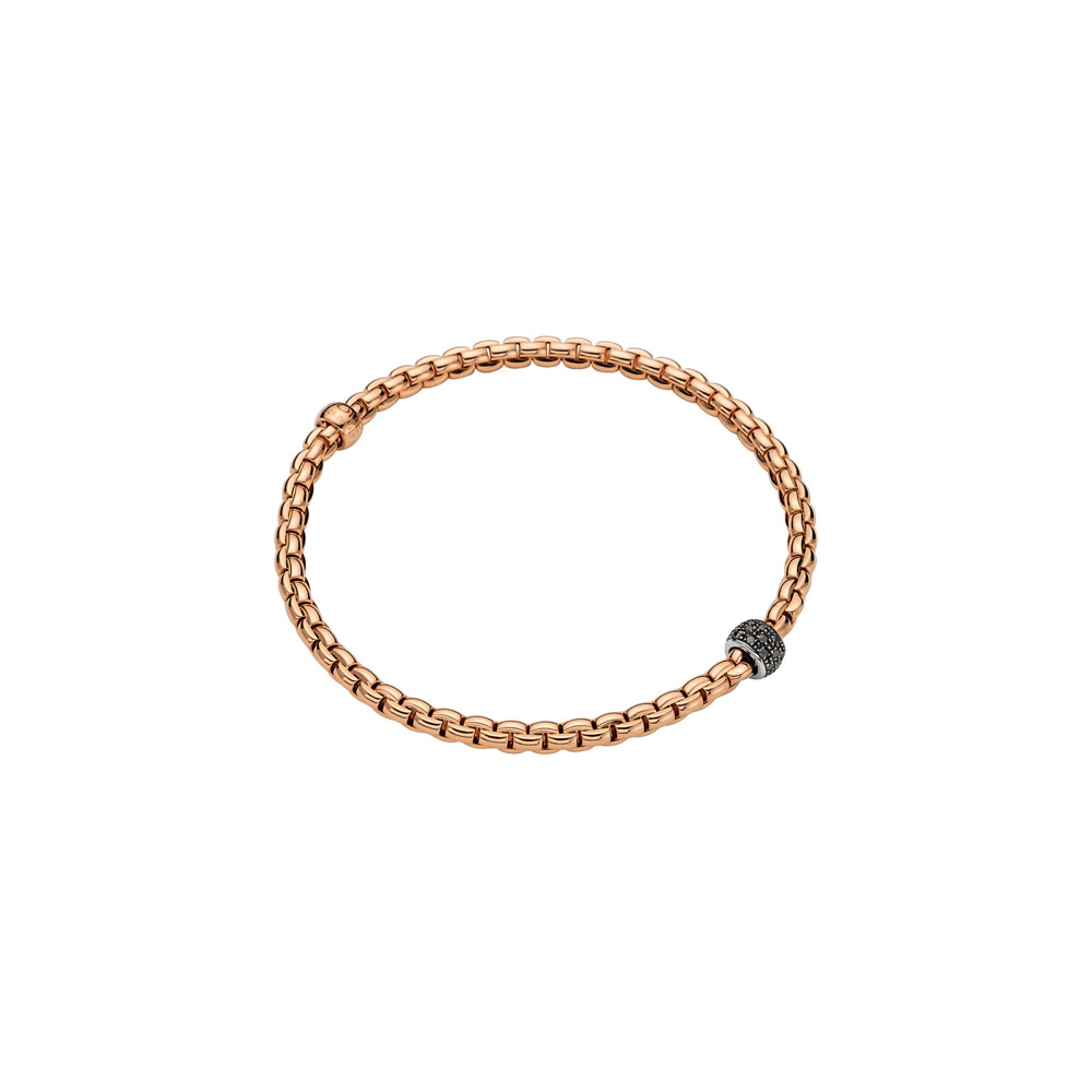 Bracelet Eka Flex'it avec pavé de diamants noirs 4mm