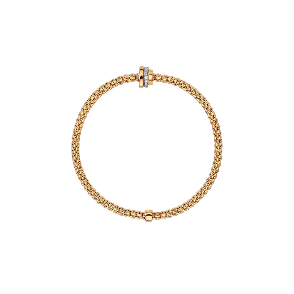 Bracelet Prima Flex'it avec 3 rangs de diamants 3.5mm