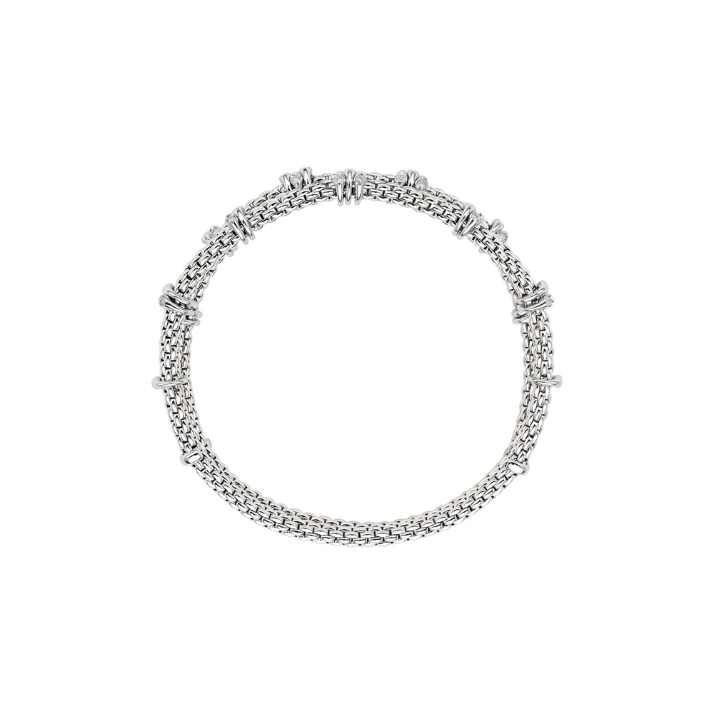 Bracelet Flex'it Prima à double rangée de diamants 3,5 mm