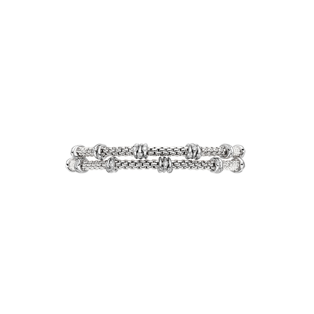 Bracelet Flex'it Prima à double rangée de diamants 3,5 mm