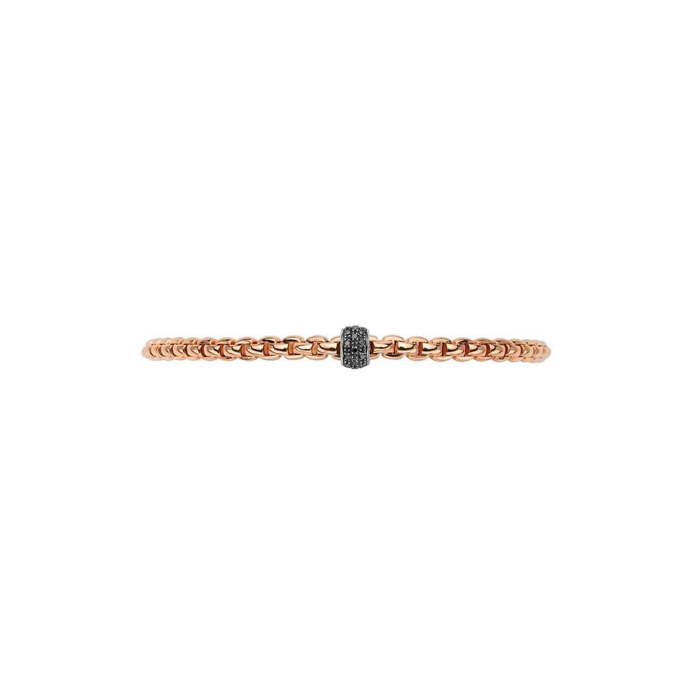 Bracelet Eka Flex'it avec pavé de diamants noirs 4mm