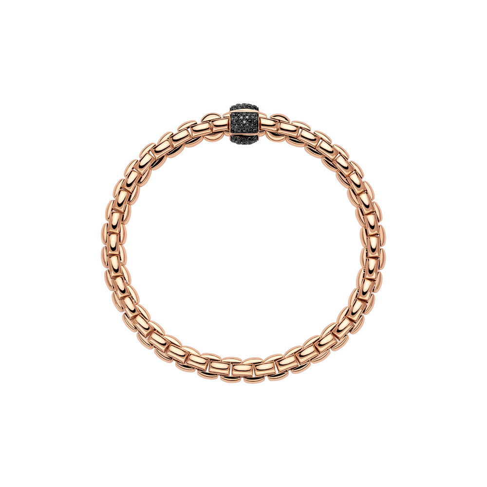 Bracelet Eka Flex'it avec pavé de diamants noirs 6.4mm