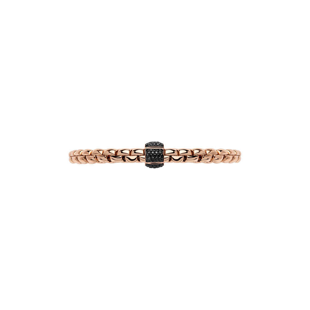 Bracelet Eka Flex'it avec pavé de diamants noirs 6.4mm