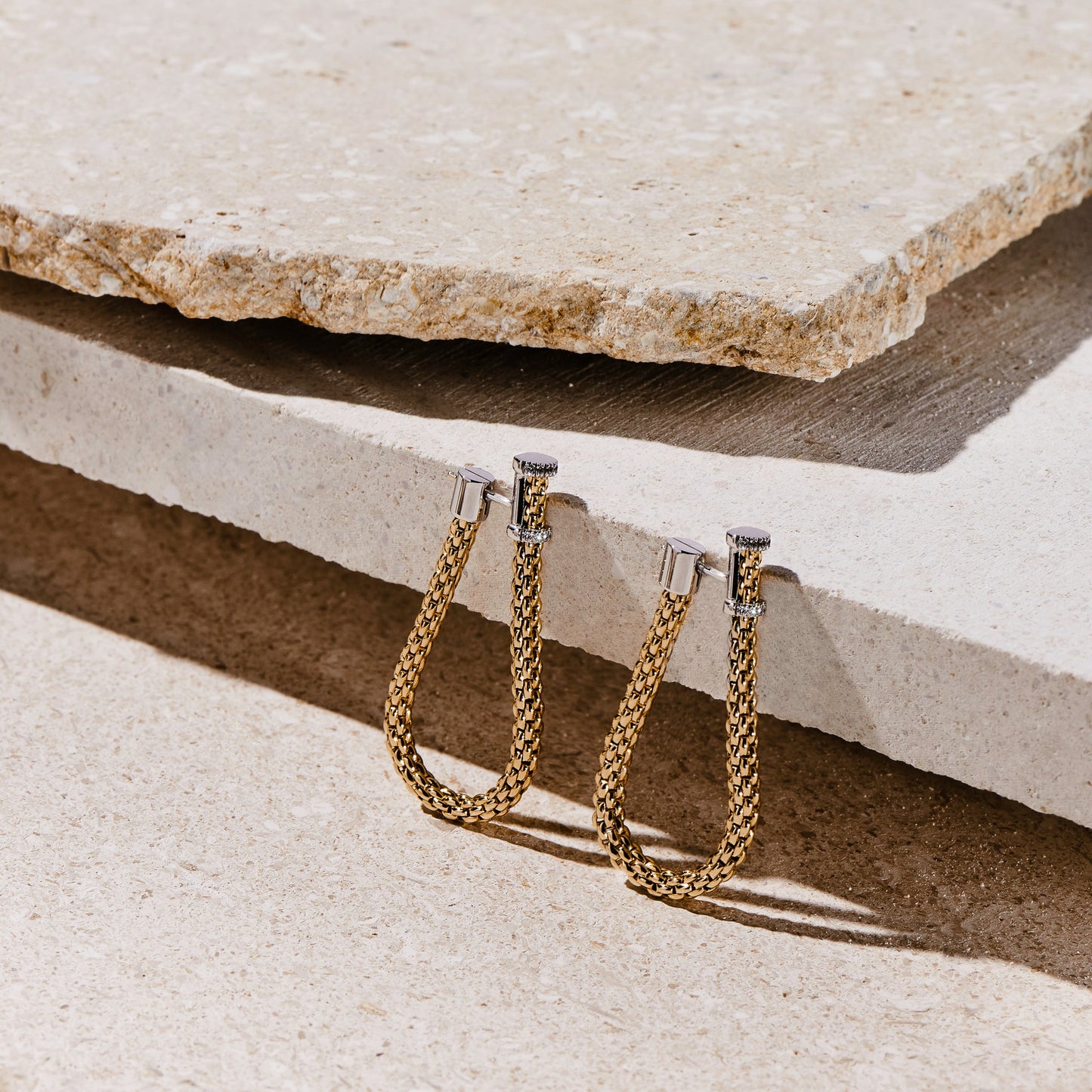 Boucles d'oreilles chaîne en maille Essentials