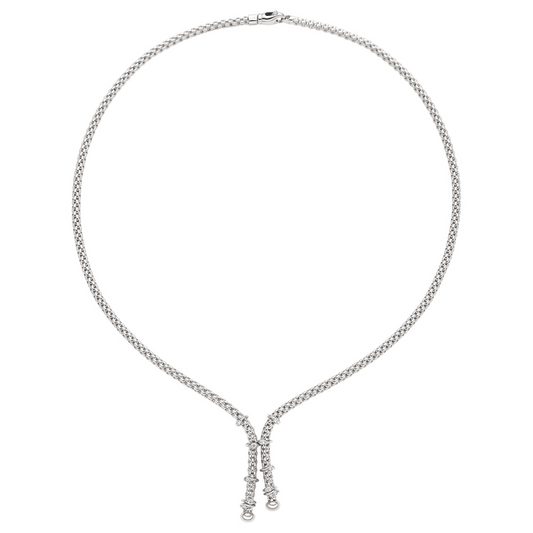Prima Lariat necklace with diamonds