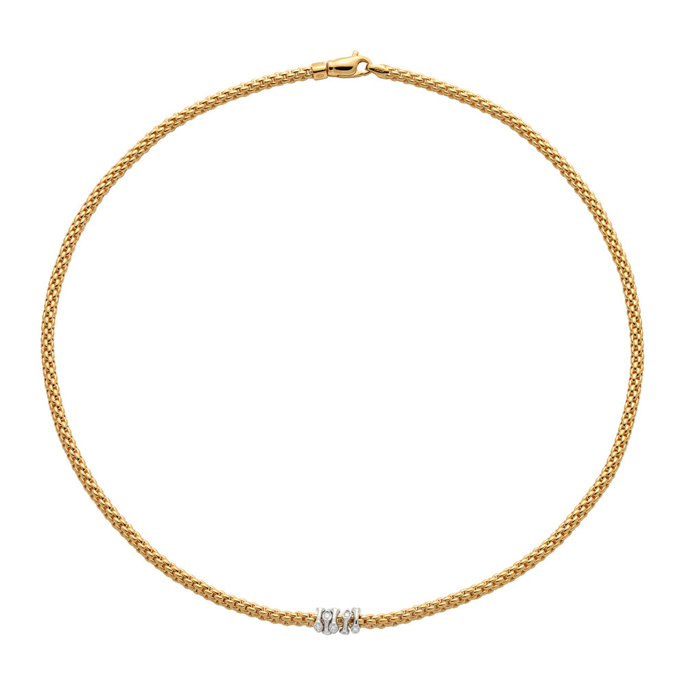 Prima Rope necklace with diamonds