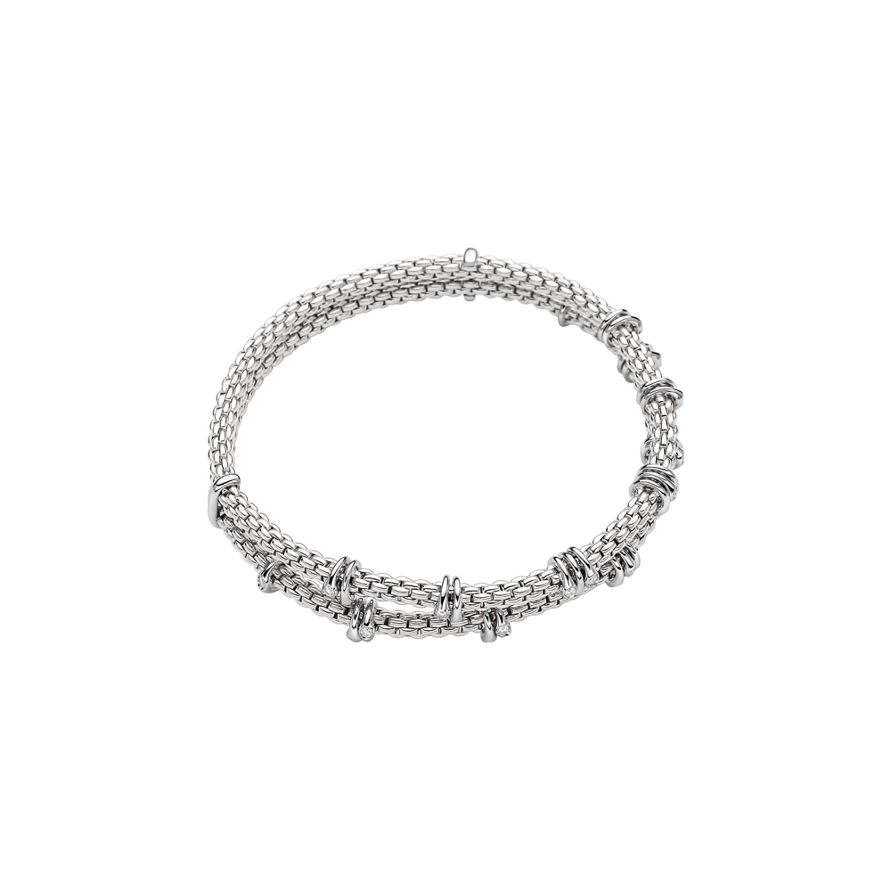 Bracelet Flex'it Prima à double rangée de diamants 3,5 mm