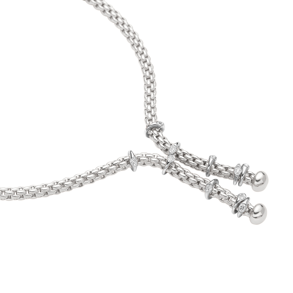 Prima Lariat necklace with diamonds